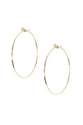 L.A. STEIN Diamond Studded Large Jessica Hoops in 18k Yellow Gold