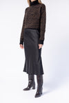 RTA Beau Turtleneck Sweater in Cedar Zebra