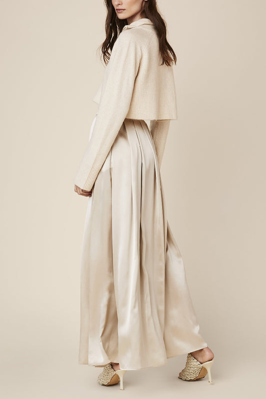 SABLYN Luca Pleated Skirt in Cream