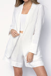 TANDEM Blazer Jacket in Off White