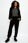 TANDEM Slouchy Track Pant in Black