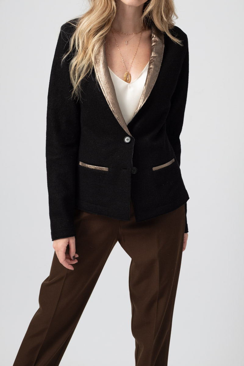 Wool Blazer in Black