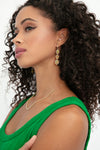 L.A. STEIN 3 Diamond Opal Earrings in 14k Yellow Gold