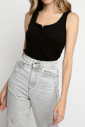 L'AGENCE Kate Henley Tank Top in Black