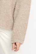 PRIVATE 0204 Cashmere Blend Oversized Cardigan in Sable