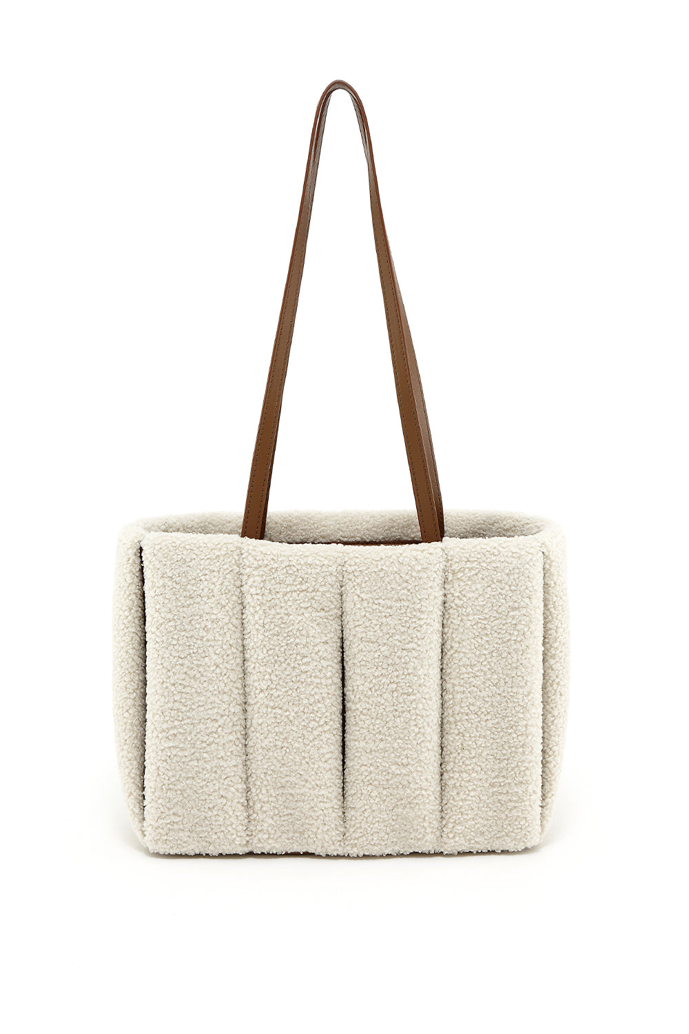 Kore Eco Fur Bag in Milk and Brown