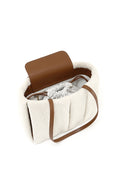 THEMOIRè Kore Eco Fur Bag in Milk and Brown