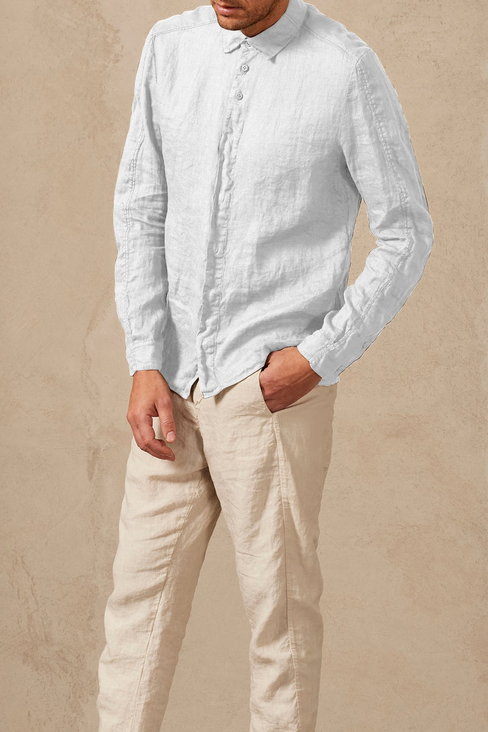 TRANSIT Button Down Shirt in Optical White