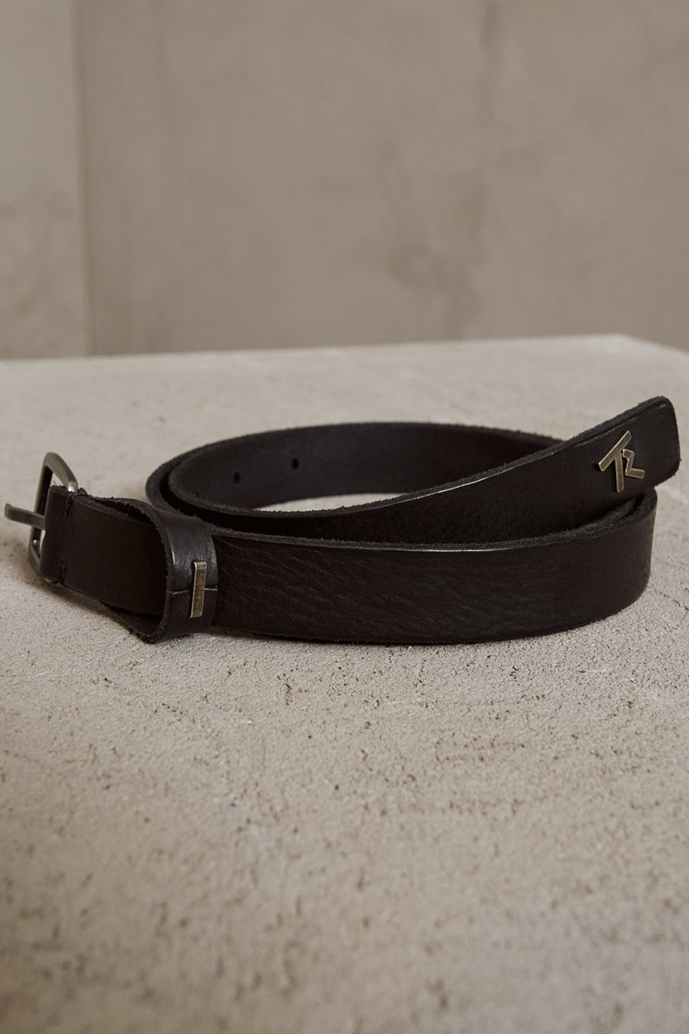 TRANSIT Leather Belt in Black