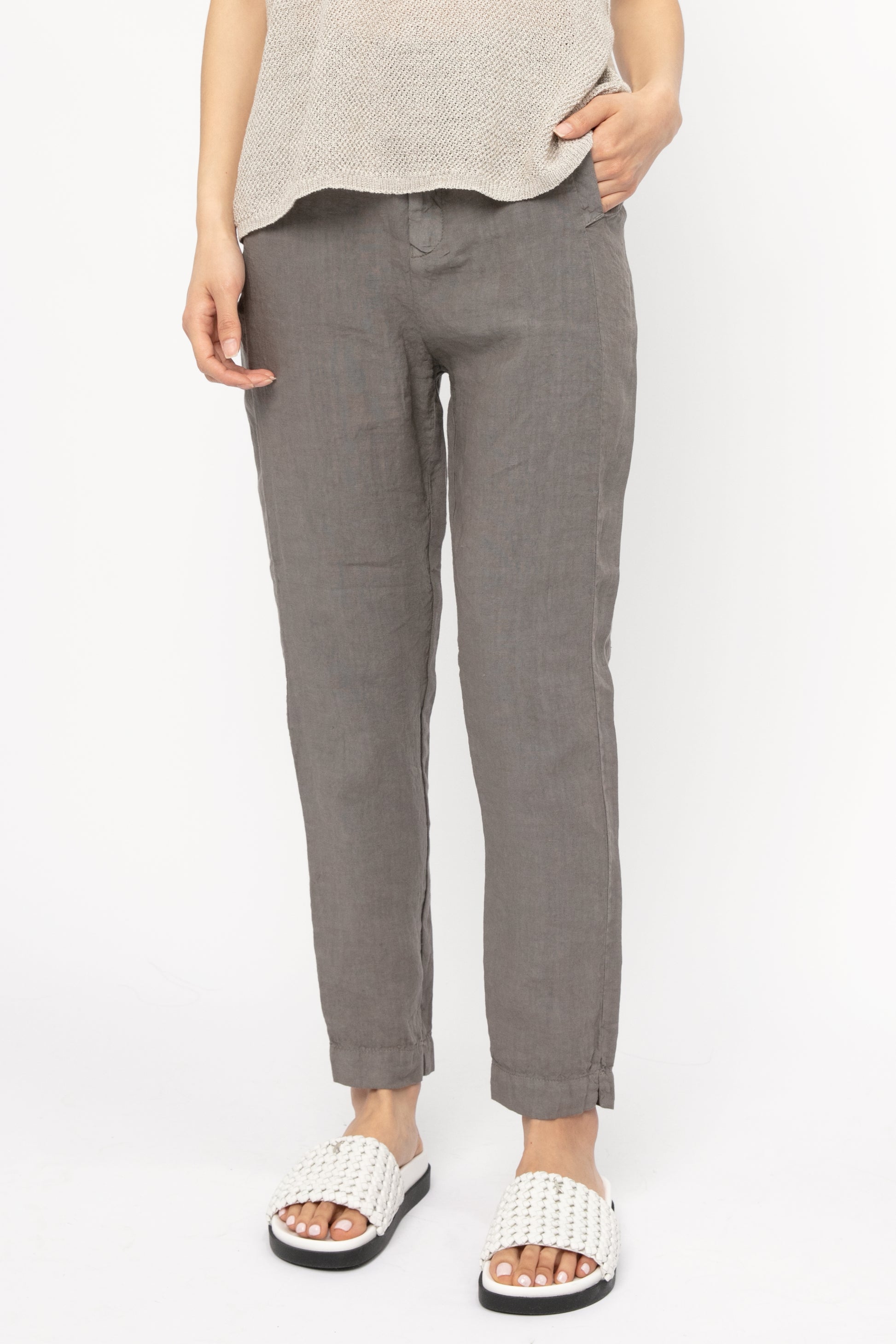 TRANSIT Linen Trouser Pant in Grey