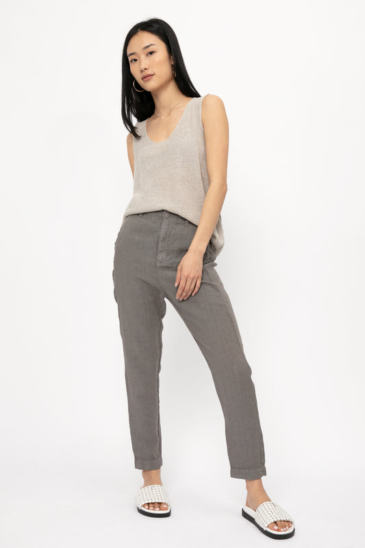 TRANSIT Linen Trouser Pant in Grey
