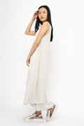 TRANSIT Long Silk Dress in Light Grey
