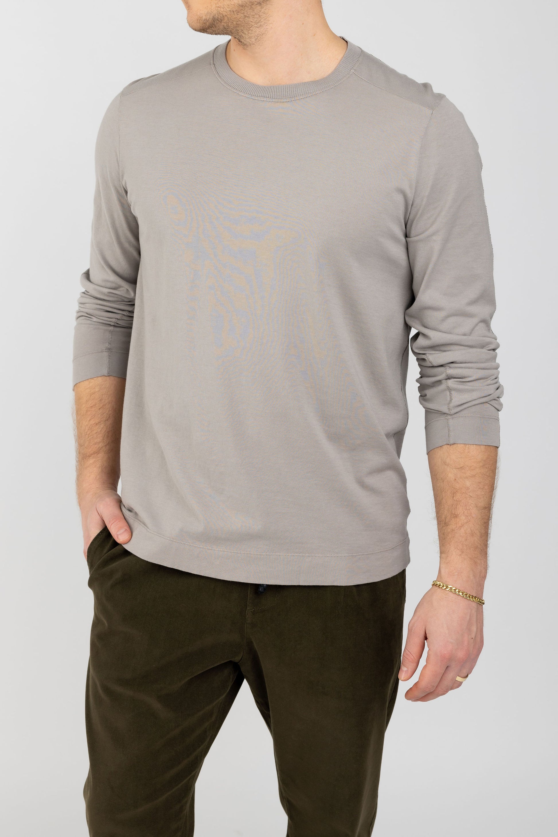 TRANSIT Long Sleeve T-Shirt in Stone