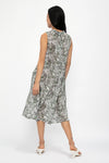 TRANSIT Sleeveless Swing Dress in Grey Multi