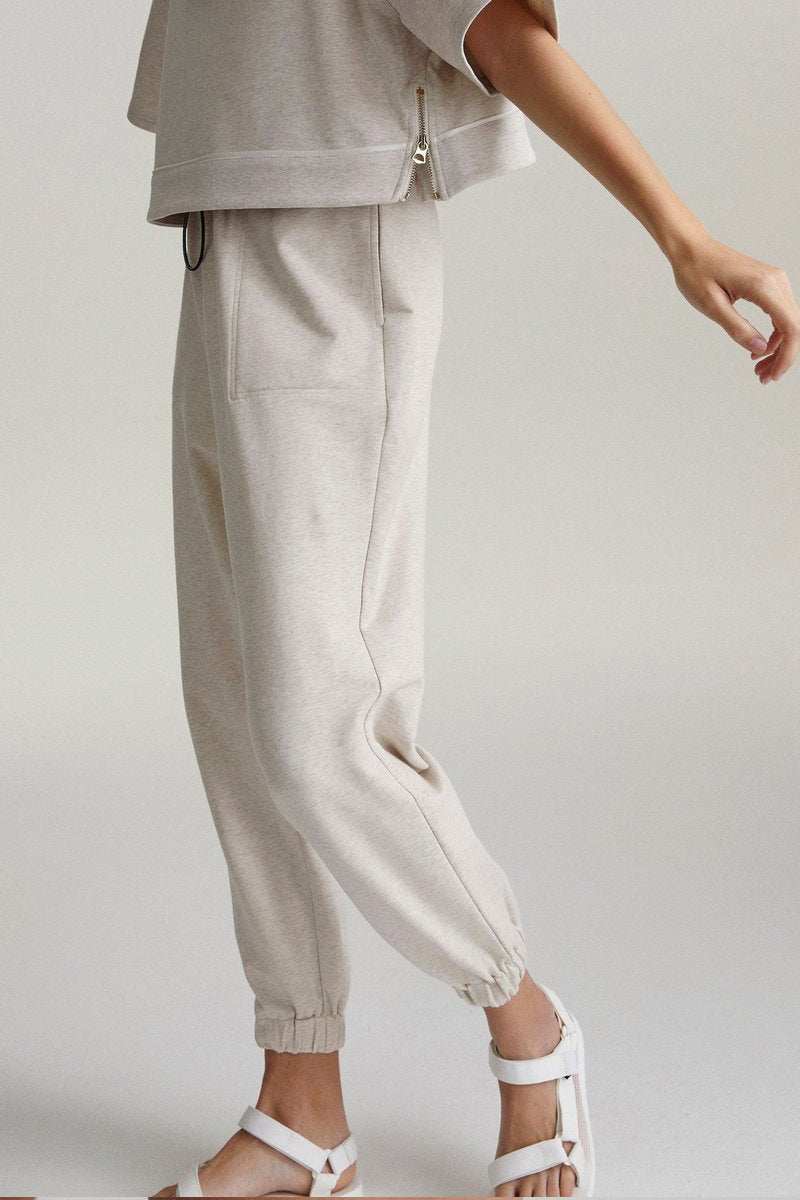 VARLEY Nevada Pant in Ivory Marl