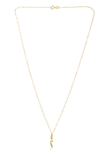 VELINA Yellow Gold Chain with Gold Cornicello