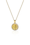 VELINA Diamond Zodiac Pendant in 18k Yellow Gold Leo
