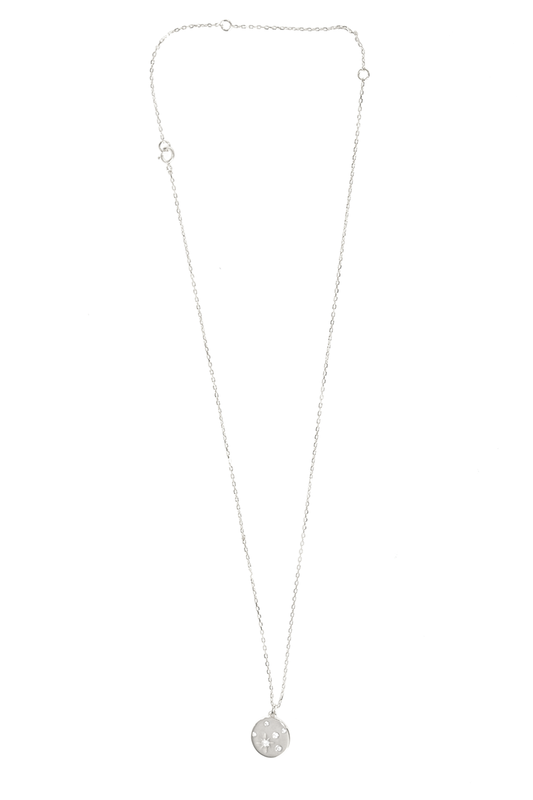 VELINA Silver Constellation Disc Necklace