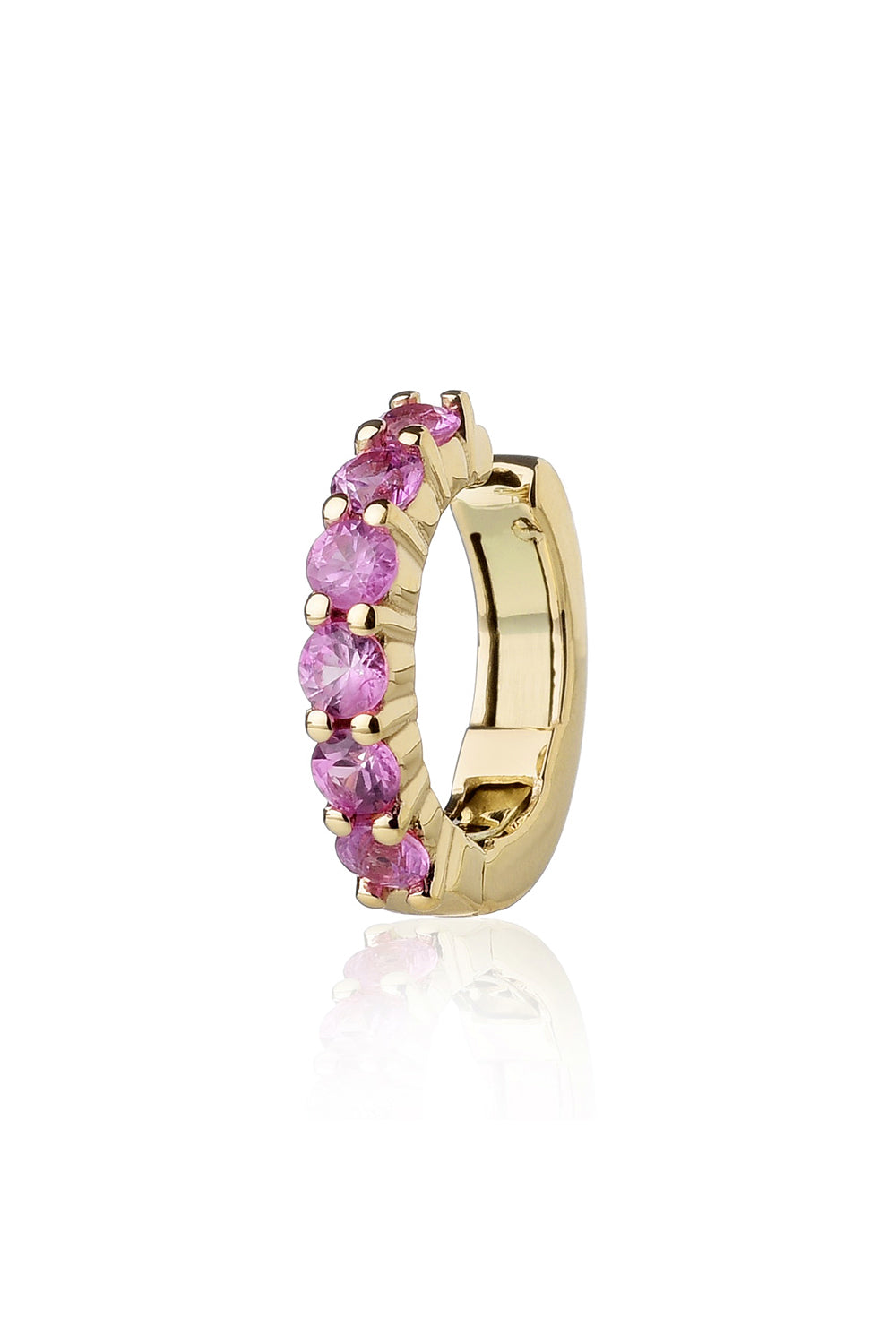 Pink Sapphire Ear Cuff in 18k Yellow Gold