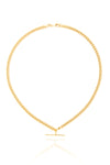VELINA 925 Gold Plated Curb Chain Lariat