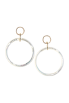 L.A. STEIN Diamond Pavé Double Mother of Pearl Hoops